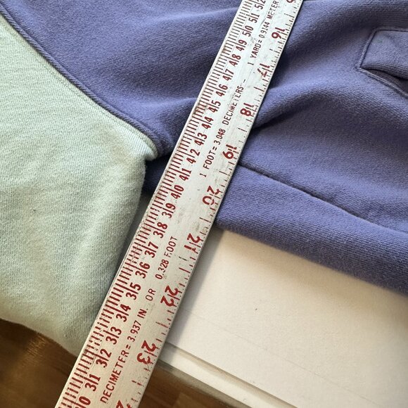 Teddy Fresh Color block Hoodie Sweatshirt Small Purple Pink 1990s Style - Picture 5 of 10